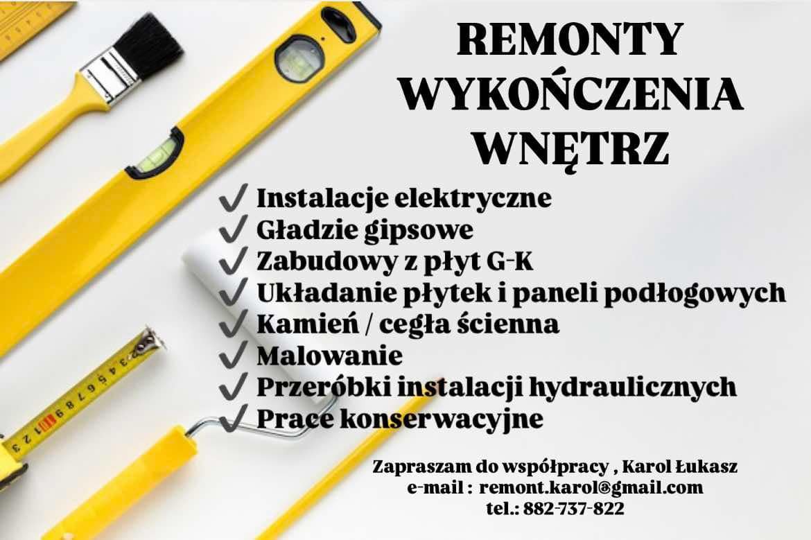 Remonty, Wykończenia wnętrz, Instalacje elektryczne